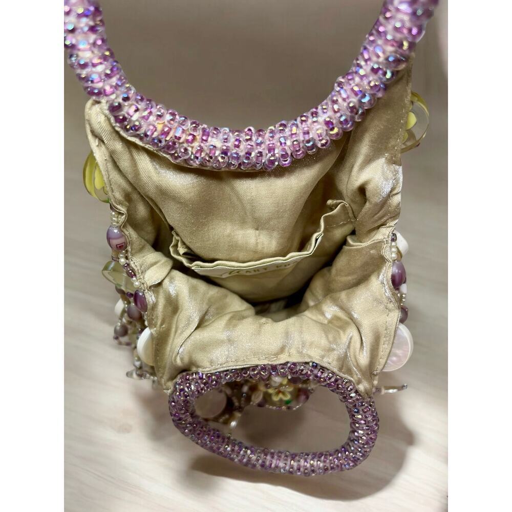Vintage Mary Frances Beaded Floral Bucket Bag - Picture 4 of 9